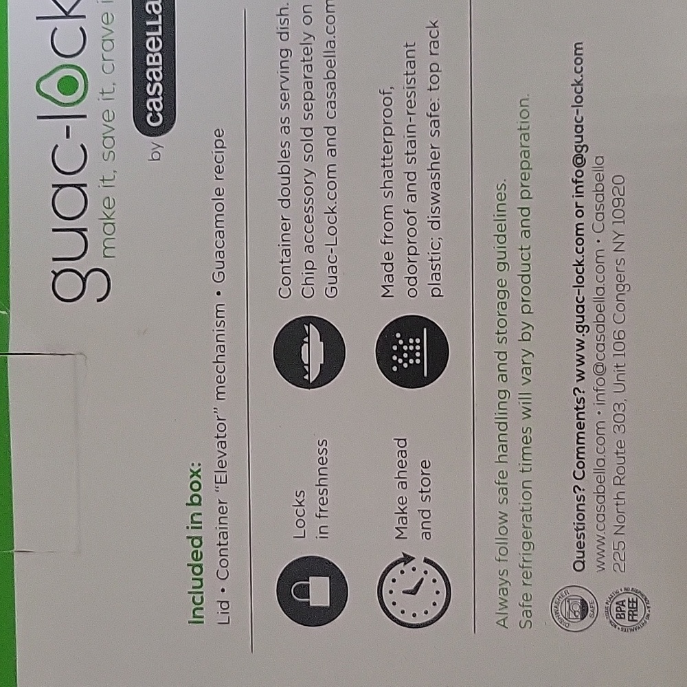 Green Guac-Lock Container NIB - Picture 4 of 5